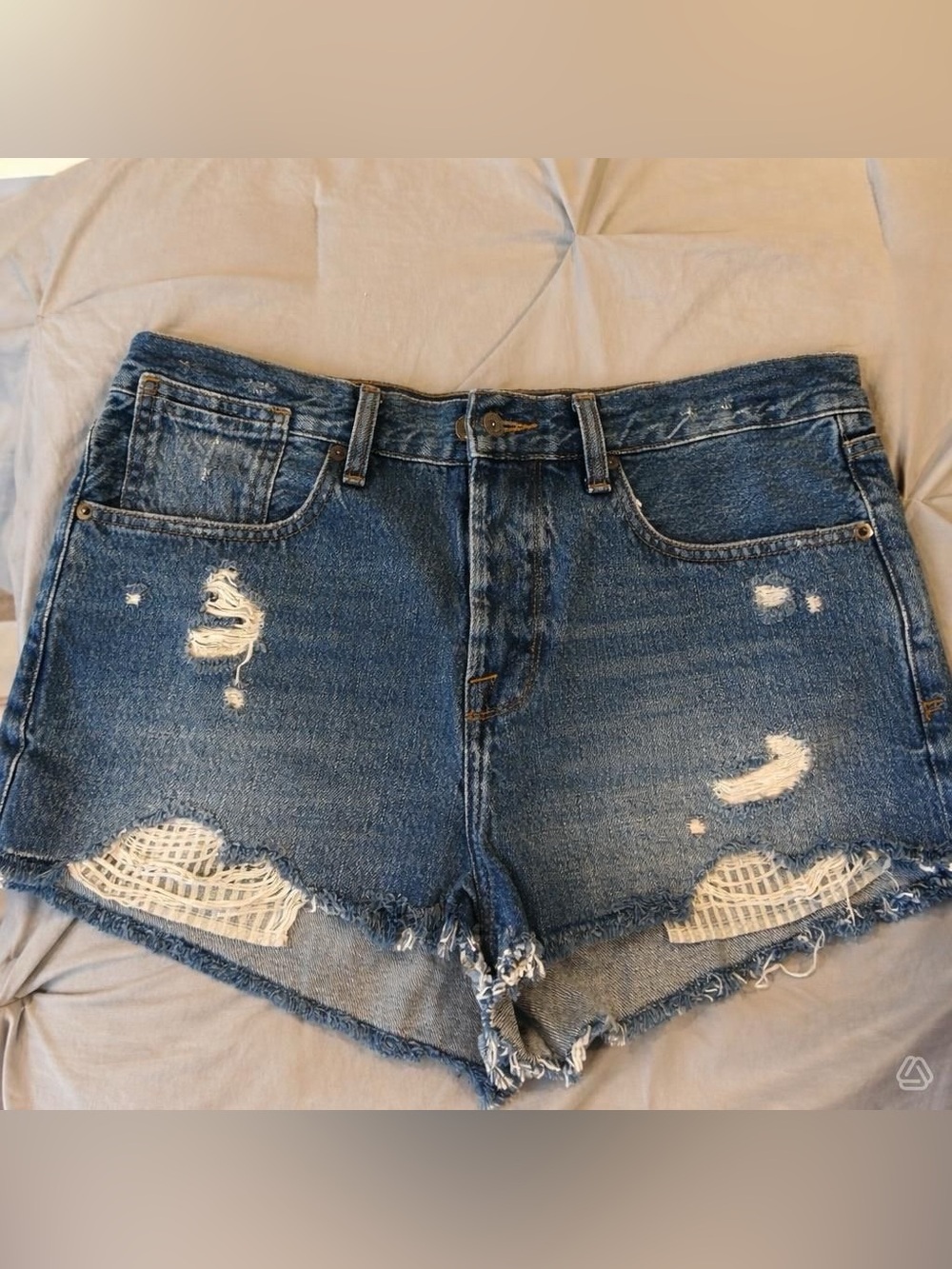 Frame Frame Striped Peekaboo Pockets Le Stevie Jean Shorts